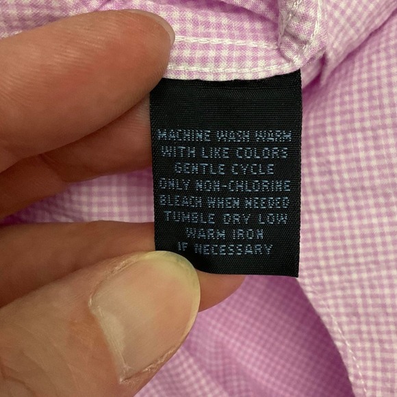 Charleston Threads Men's Short Sleeve Button Shirt Gingham Check Size Large - Picture 6 of 8